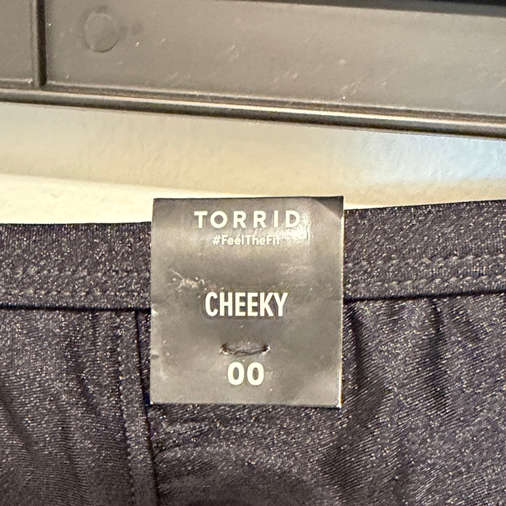 torrid Black Cheeky Bikini Bottoms with Shimmer - Picture 2 of 4